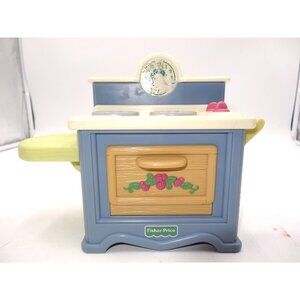 Fisher Price Briarberry Bear Kitchen Stove Baking Oven 1998‎ Doll Furniture